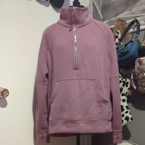 Women's Mauve Half-Zip Sweater